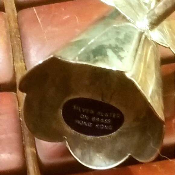 Vintage Angel Candle Snuffer Silverplate On Brass Made In Hong Kong 9.52" Long - Picture 5 of 5